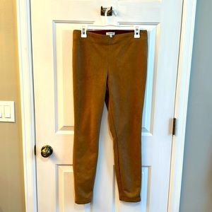 Women's Max Studio Brown Suede Leggings. Size Large. Like New!